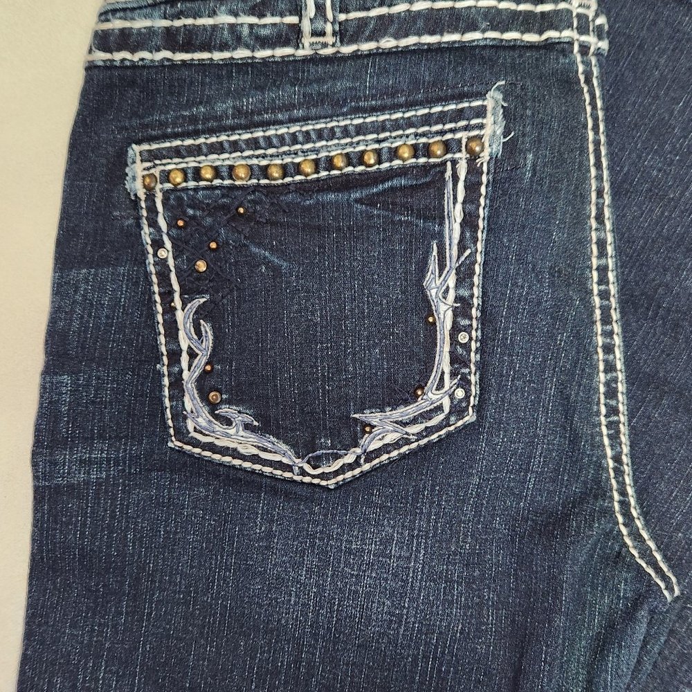 Women's Silver "Tuesday" Blue Jeans Mid Slim Boot W 31 L 33 - Picture 12 of 12
